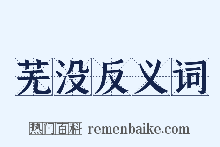 芜没反义词是什么意思的图片